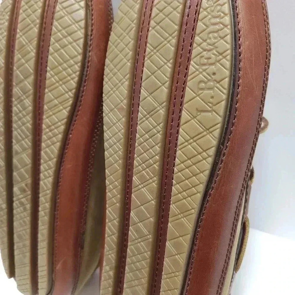 LB EVANS Mens Slipper Size 10 leather Shearling - Picture 6 of 7